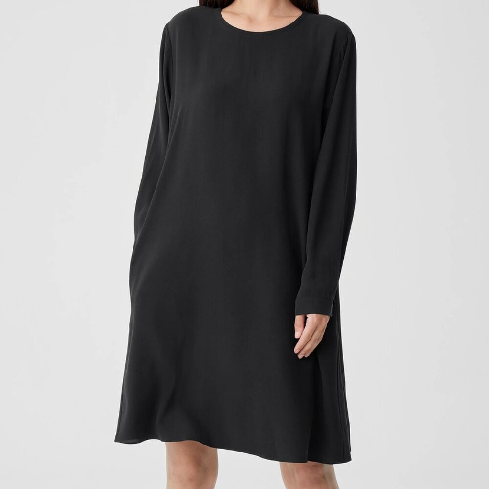Sheer Silk Georgette Bateau Neck Top/Dress